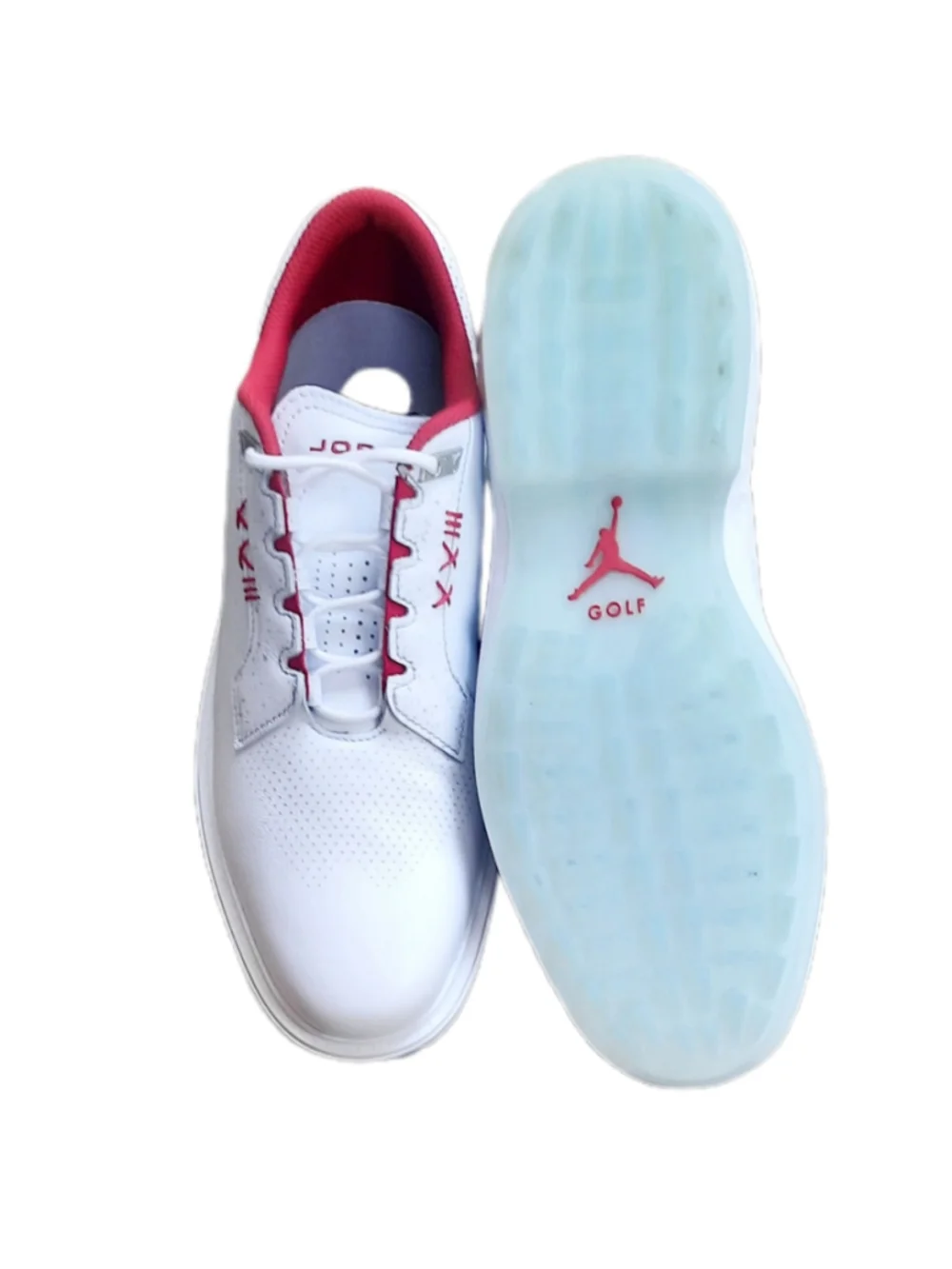 Nike Jordan ADG 5 Spikeless Golf Shoes White Red FQ6642-101 Size 8